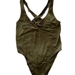 SAVAGE X FENTY Sexy Olive Green Bodysuit Rihanna